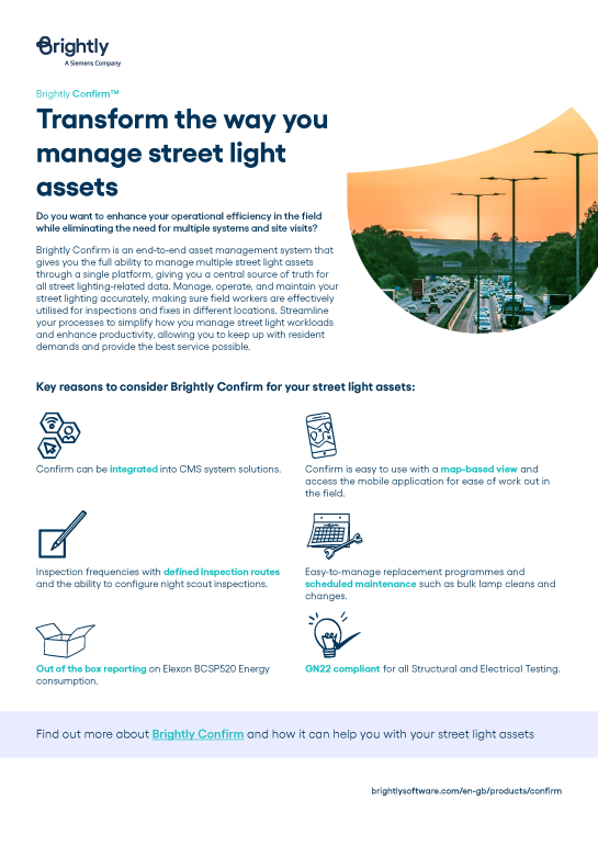 Transform the way you manage street light assets