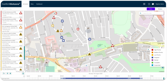 Screenshot of Confirm showing how it allows maintenance teams to centralize all operational and maintenance contractors