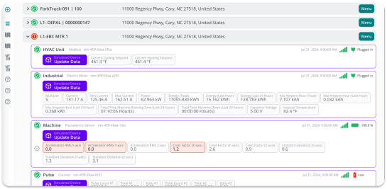 Screenshot of how Smart Assets can help optimize resources and save time by removing the need to inspect assets physically with real-time asset conditions through sensor data