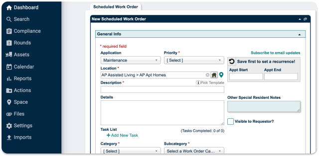 Screenshot of how TheWorxHub can ensure ongoing safety of community equipment and eliminate costly replacement by scheduling and automating preventive maintenance